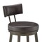 Armen Living Dalza Swivel Counter Stool in Mocha Finish with Brown Faux Leather 840254333581 - alternate 6